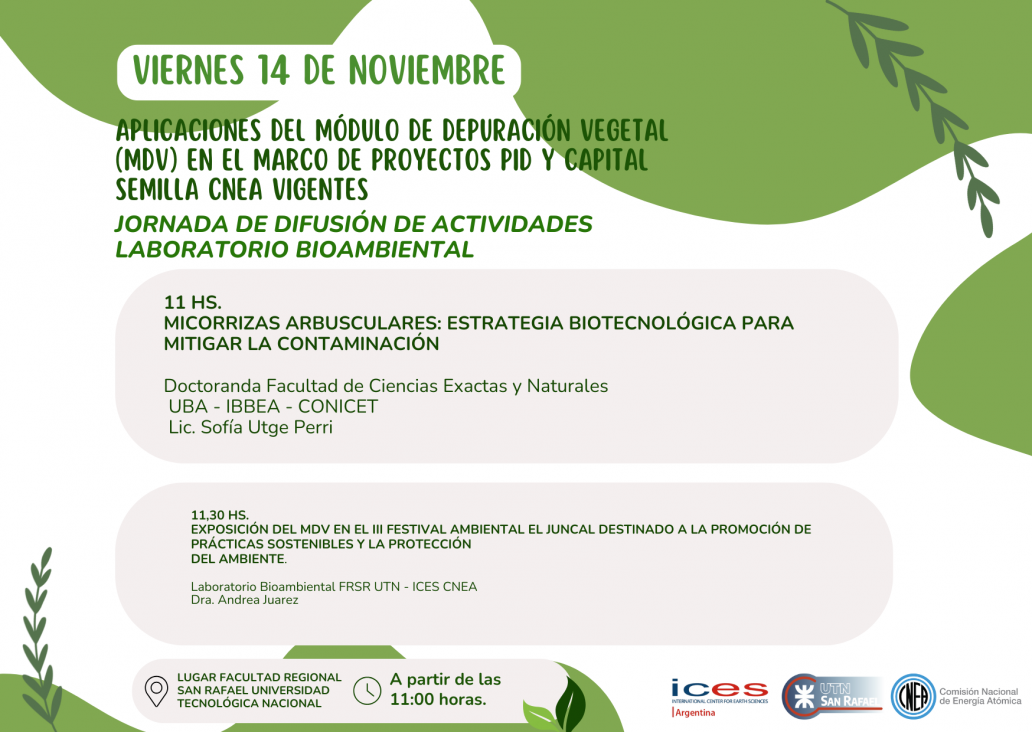 imagen Jornada de Difusión del Laboratorio Bioambiental - Aplicaciones del Módulo de Depuración Vegetal (MDV)