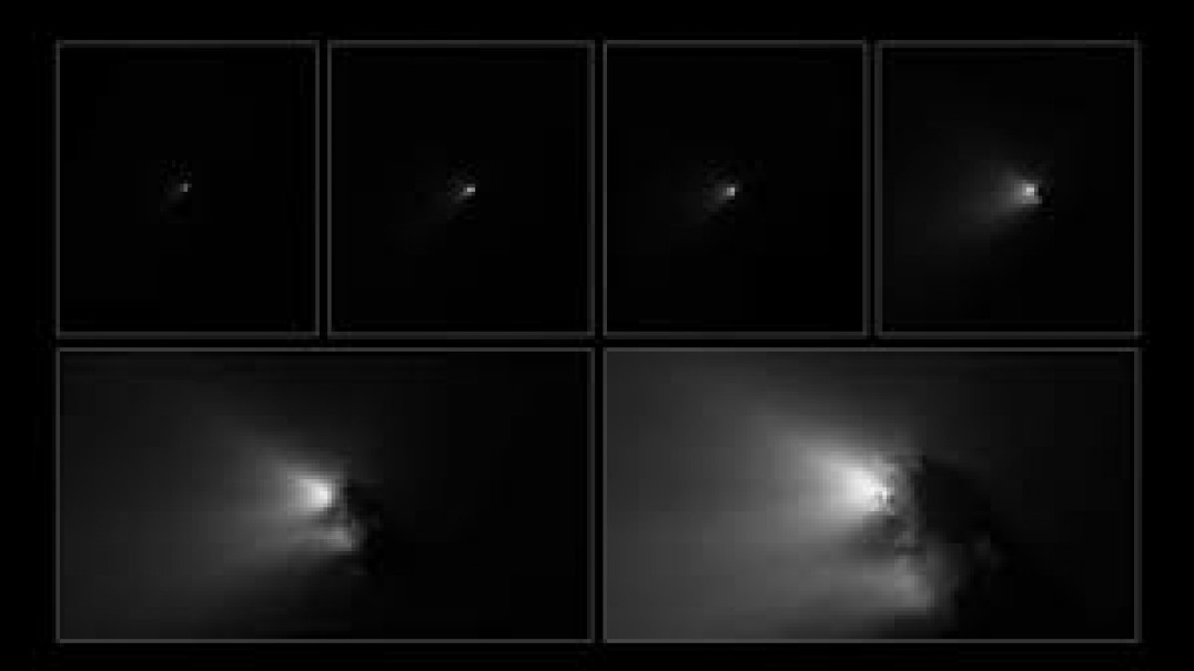 imagen Secuencia de acercamiento de la sonda Giotto al Cometa Halley.