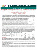 imagen VARIABILIDAD DE LAS PRECIPITACIONES EN TRES LOCALIDADES DEL SUR DE CÓRDOBA Y SUS EFECTOS PARA LOS SISTEMAS SOCIO-ECOLÓGICOS AGROPECUARIOS DE LA REGIÓN