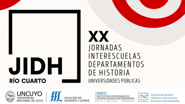 imagen IMESC IDEHESI CONICET - FFYL UNCUYO en las  XX Jornadas Interescuelas de Río Cuarto