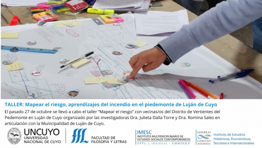 imagen TALLER: Mapear el riesgo, aprendizajes del incendio en el piedemonte de Luján de Cuyo
