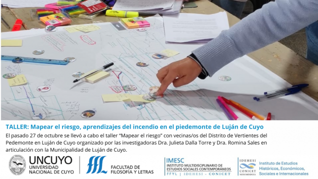 imagen TALLER: Mapear el riesgo, aprendizajes del incendio en el piedemonte de Luján de Cuyo