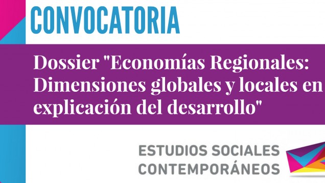 imagen Convocatoria para la presentación de artículos científicos - Dossier Economías Regionales 