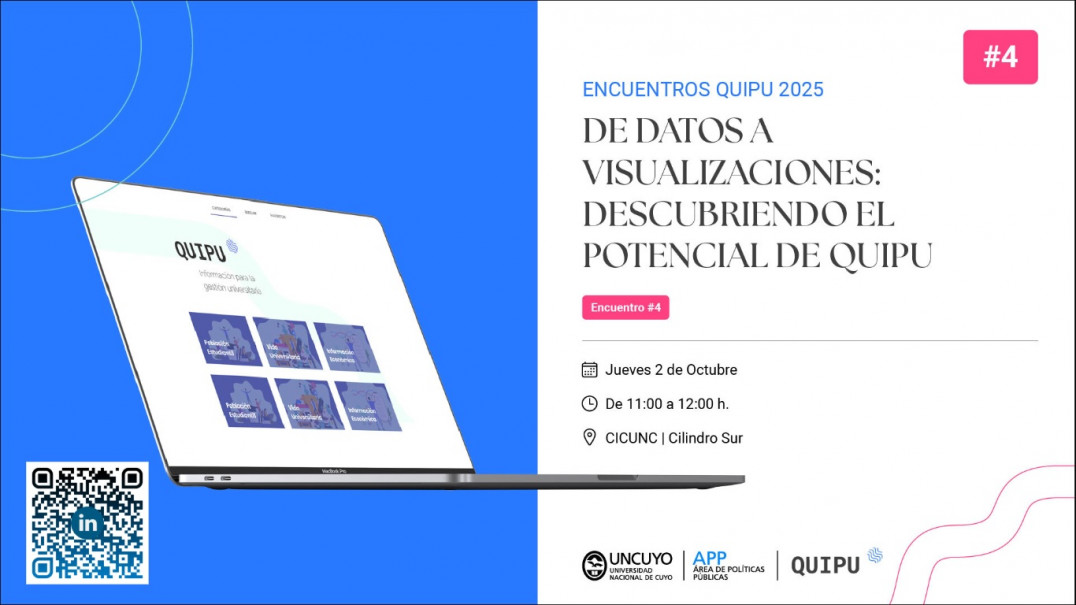 imagen Cuarto Encuentro QUIPU: de datos a visualizaciones para usuarios 