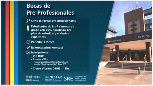 imagen Convocatoria de Becas Pre Profesionales para el Área de Políticas Públicas