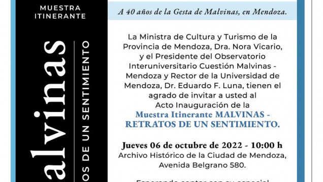 imagen MUESTRA ITINERANTE | "Malvinas, retratos de un sentimiento"