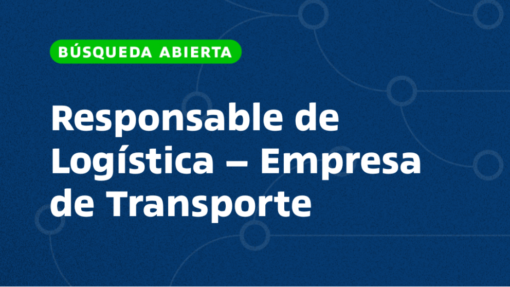 imagen Responsable de Logística – Empresa de Transporte (Maipú) 