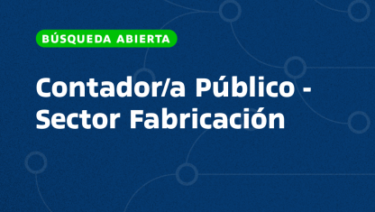 imagen Contador/a Público - Sector Fabricación