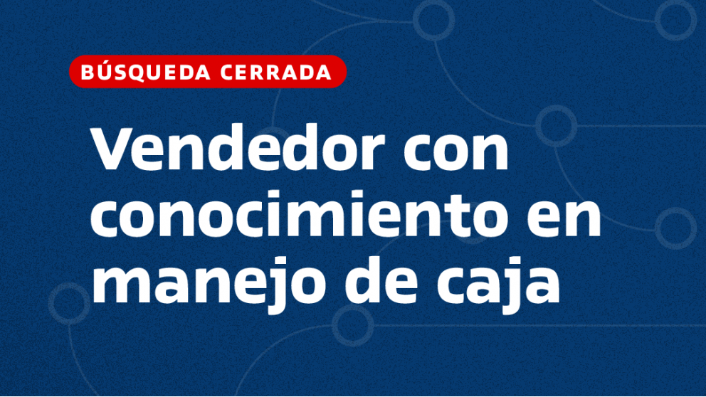 imagen Vendedor con conocimiento en manejo de caja