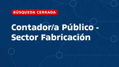 imagen Contador/a Público - Sector Fabricación