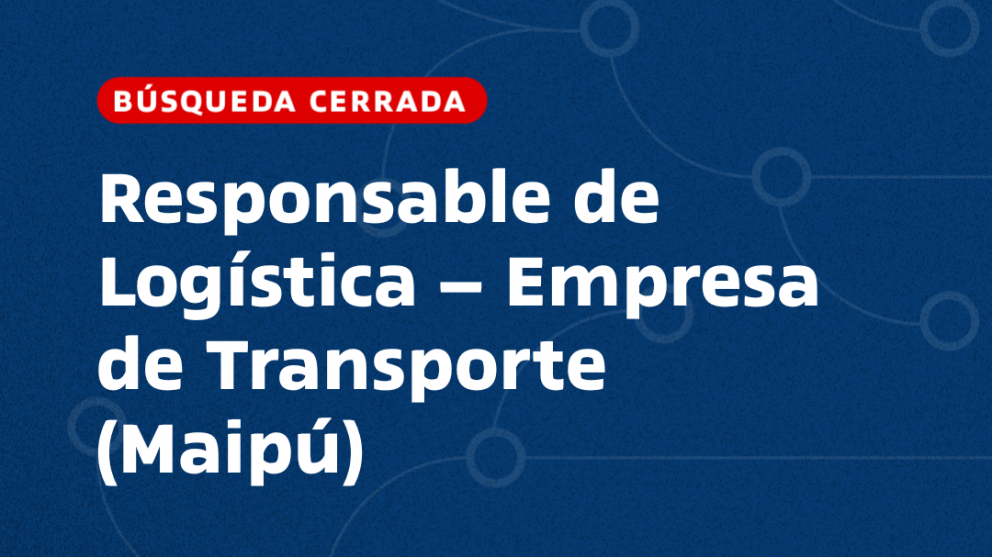 imagen Responsable de Logística – Empresa de Transporte (Maipú) 