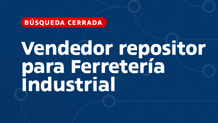 imagen Vendedor repositor para Ferretería Industrial