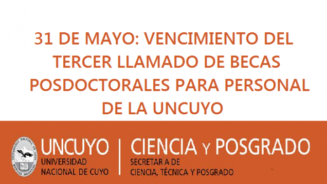 imagen 31 de mayo: vencimiento tercer llamado de becas posdoctorales