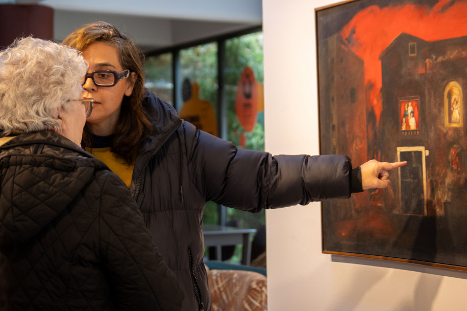 imagen "Una obra, una historia", la muestra que inauguró la artista visual Olga Campassi