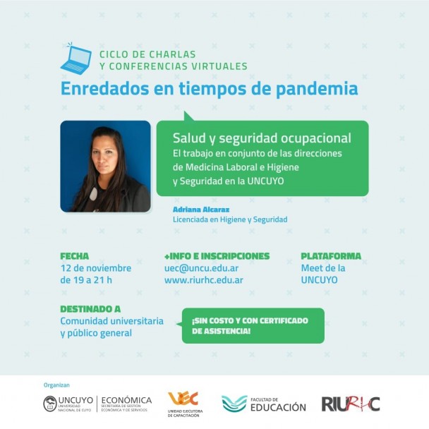 imagen Salud y seguridad ocupacional: nueva charla de "Enredados en tiempos de pandemia"