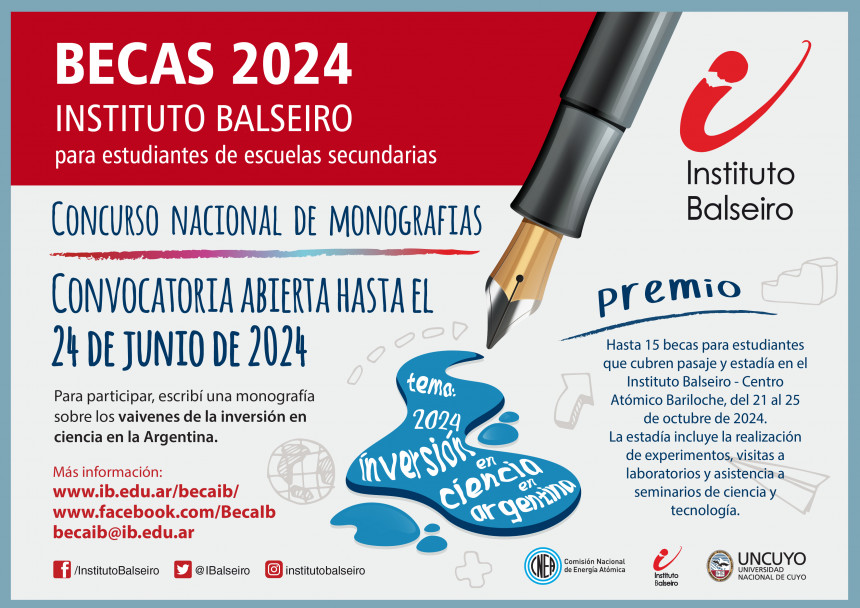 imagen Atención estudiantes: nueva convocatoria al concurso de monografías del Balseiro