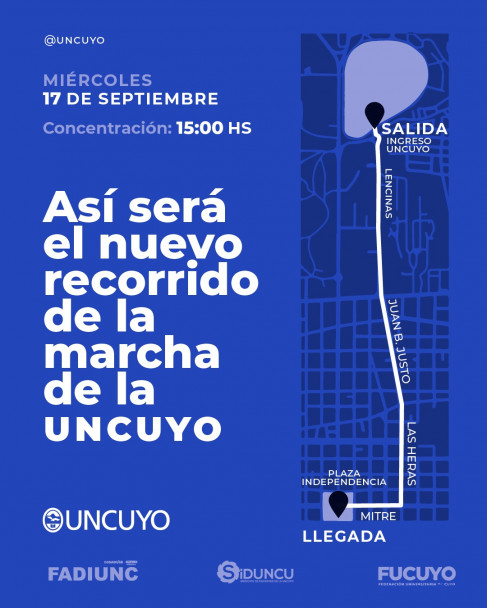 imagen Así será en Mendoza la marcha en defensa de la universidad pública