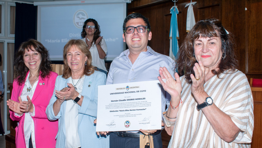 imagen que ilustra noticia Estudiantes y graduados de la UNCUYO recibieron la distinción Farmache
