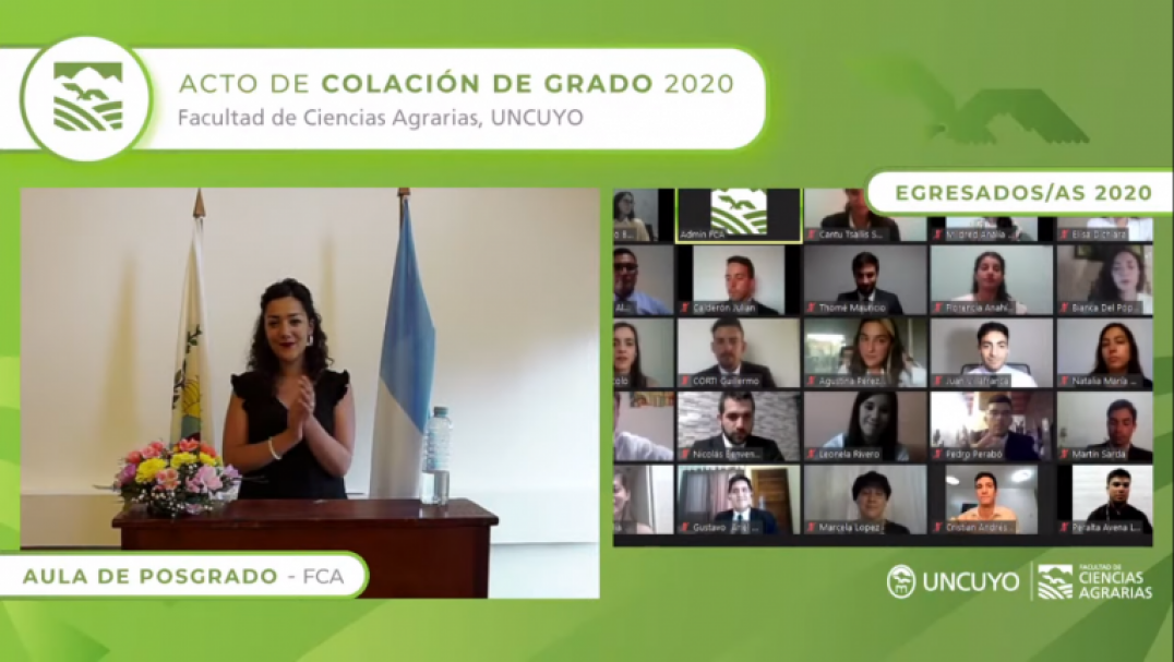 imagen Ciencias Agrarias celebró la primera colación virtual de la UNCUYO