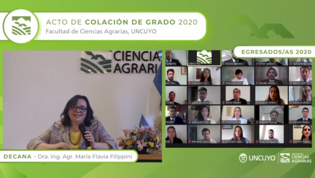 imagen Ciencias Agrarias celebró la primera colación virtual de la UNCUYO