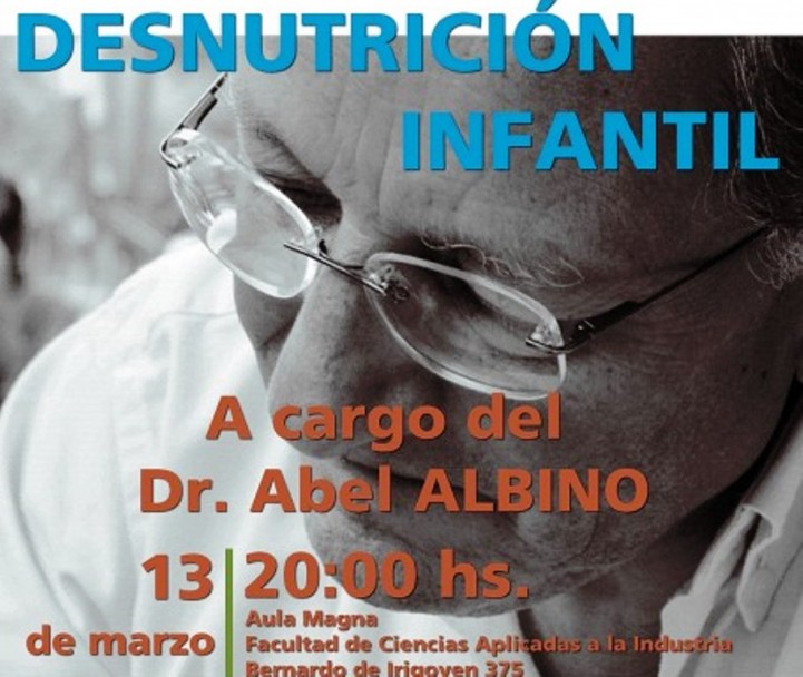 imagen Abel Albino disertará sobre desnutrición infantil en San Rafael