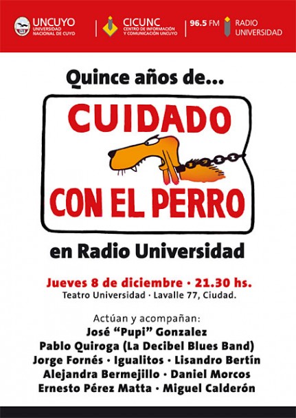 imagen "Cuidado con el Perro" festeja 15 años en el aire de Radio Universidad