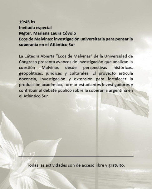 imagen "Cuestión Malvinas": la UNCUYO será sede de un nuevo encuentro de debate y memoria