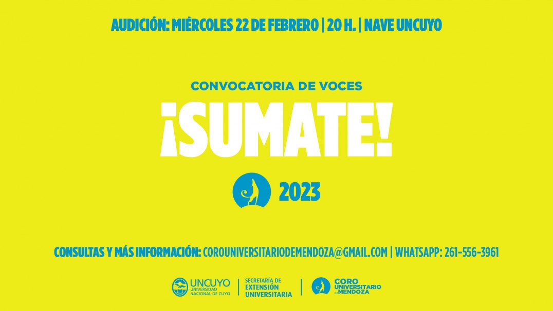 imagen El CUM invita a sumarse a la convocatoria de voces 2023