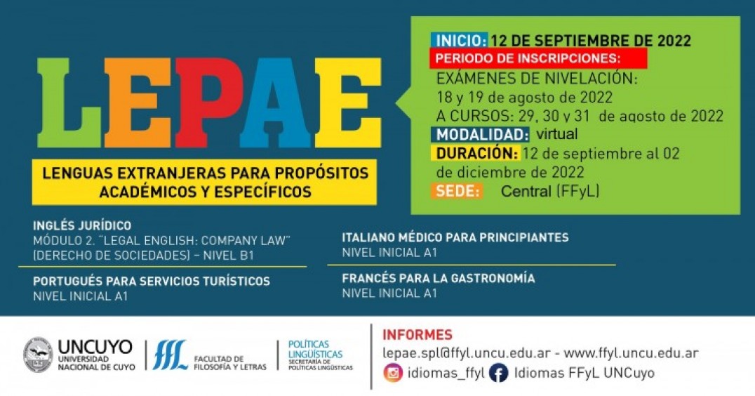 imagen Dictarán cursos de idiomas para fines laborales o académicos específicos