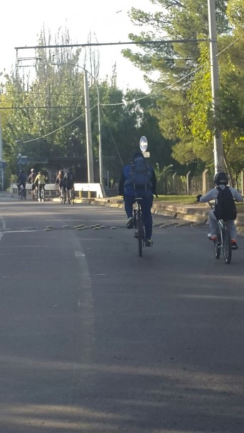 imagen Compartieron en familia un paseo en bicicleta