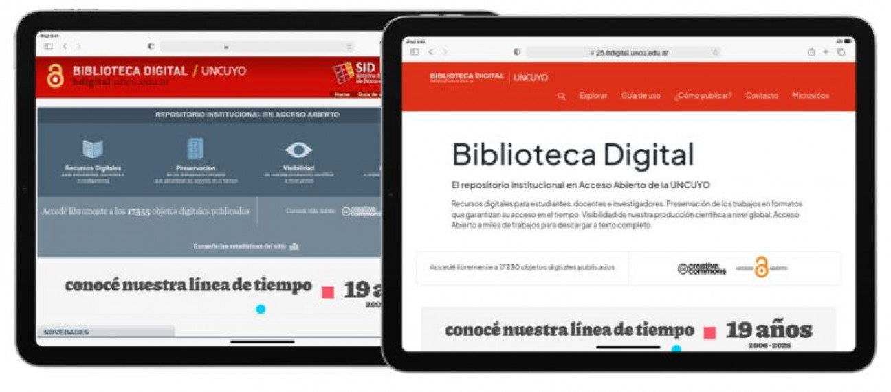 imagen La Biblioteca Digital de la UNCUYO renovó su sitio web