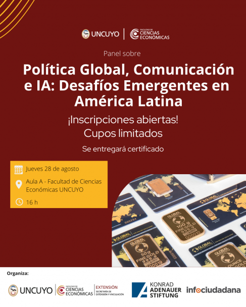 imagen Referentes internacionales debatirán en la UNCUYO el impacto de la IA en política y economía