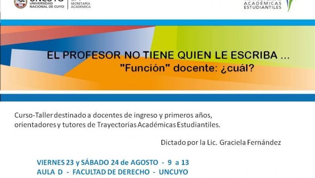 imagen Curso-Taller dirigido a docentes de ingreso, docentes de los primeros años, orientadores y tutores de TRACES