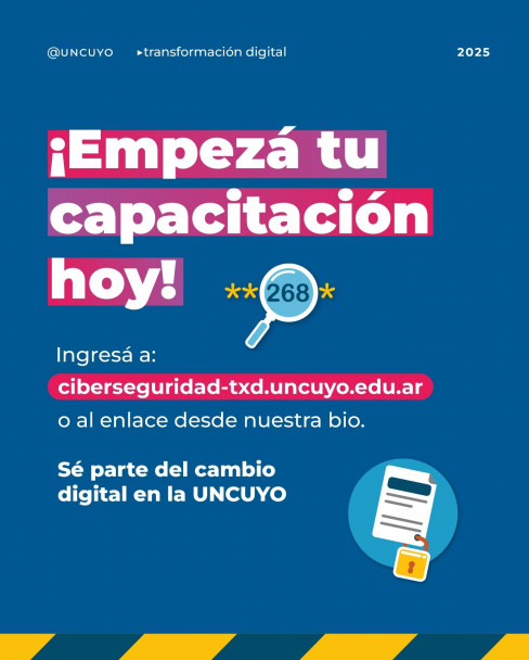 imagen ALERTA, el curso de la UNCUYO para dar mayor seguridad digital a su comunidad