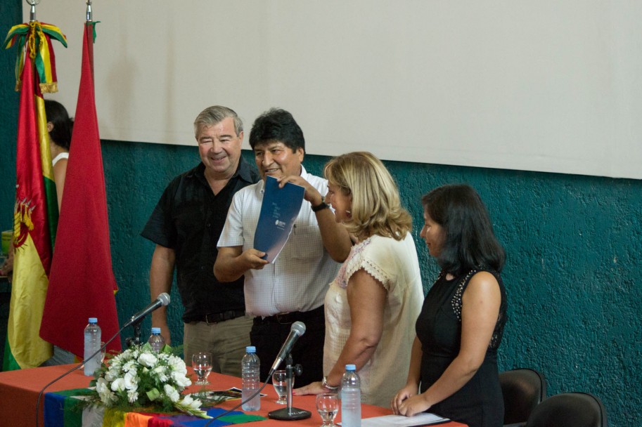 imagen Evo Morales visitó la UNCUYO