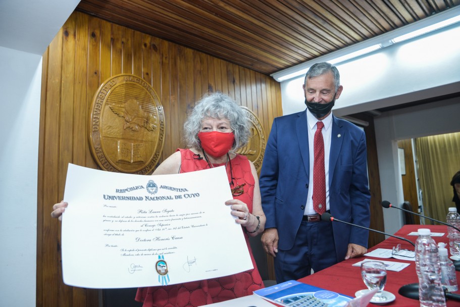 imagen Rita Segato ya es Doctora Honoris Causa de la UNCUYO