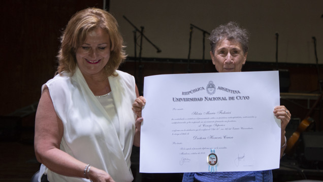 imagen Silvia Federici nueva Doctora Honoris Causa de la UNCuyo 