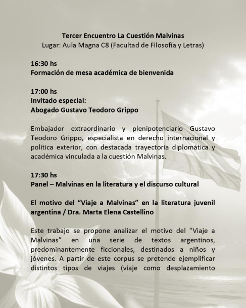 imagen "Cuestión Malvinas": la UNCUYO será sede de un nuevo encuentro de debate y memoria