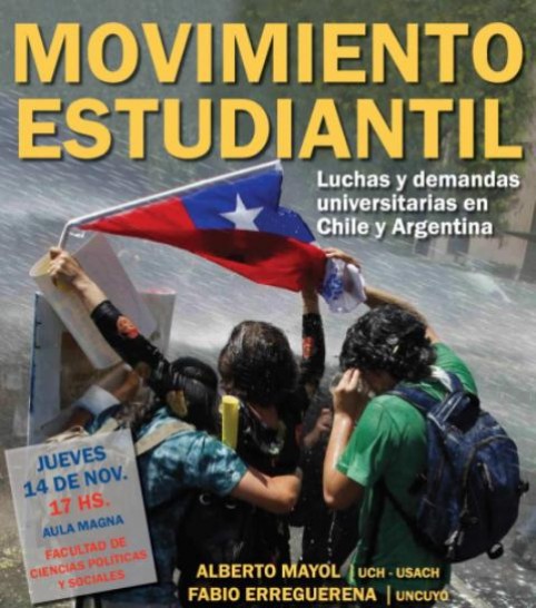 imagen Especialista analizará el movimiento estudiantil en Chile y Argentina