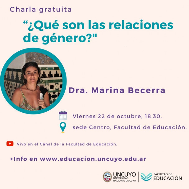 imagen Experta reflexionará sobre las relaciones de género, la diferencia sexual y las desigualdades sociales