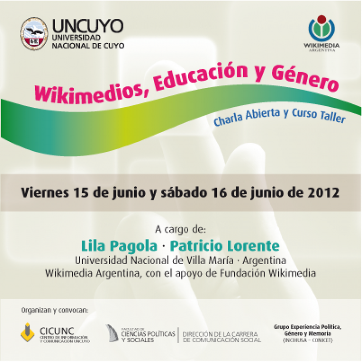 imagen Ofrecen charla abierta y un curso taller sobre Wikimedios, Educación y Género