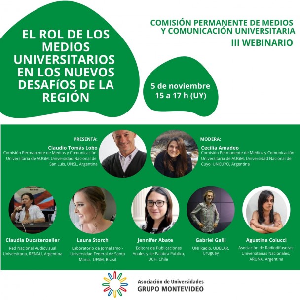 imagen Webinar sobre el rol de los medios universitarios en la región 