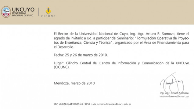 imagen SEMINARIO I: Formulación Operativa de Proyectos de Enseñanza, Ciencia y Técnica