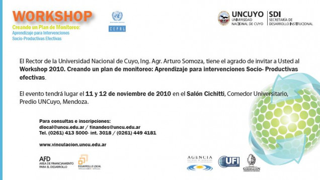 imagen Workshop: "Creando un Plan de Monitoreo: Aprendizaje para Interventciones Socio-Productivas efectivas."