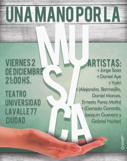 imagen "Una mano por la música", festival solidario de las Carreras Musicales