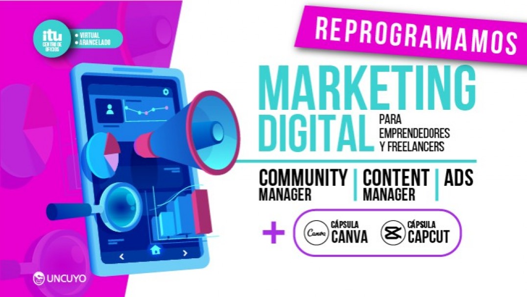 imagen El ITU dictará un MegaCurso de Marketing Digital para emprendedores y freelancers