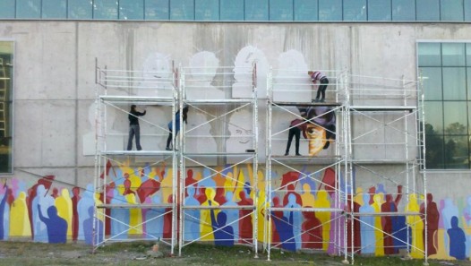 imagen Los rostros de los estudiantes desaparecidos vivirán en un mural 