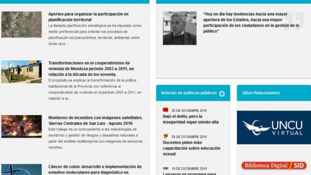 imagen Una plataforma que difunde trabajos sobre políticas públicas