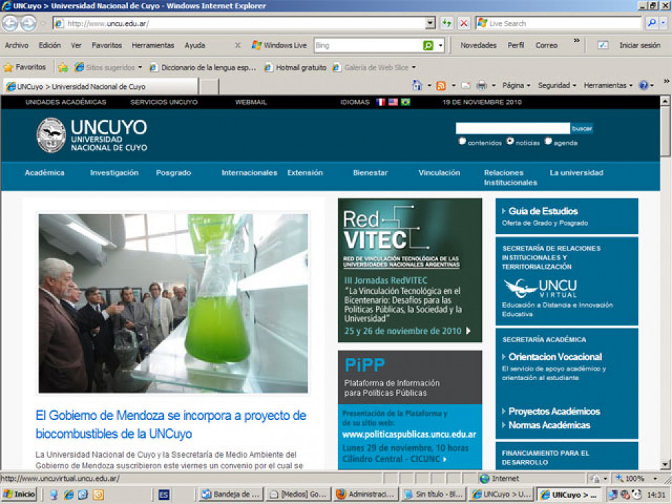 imagen La UNCuyo ocupa un lugar expectante en el mundo Web