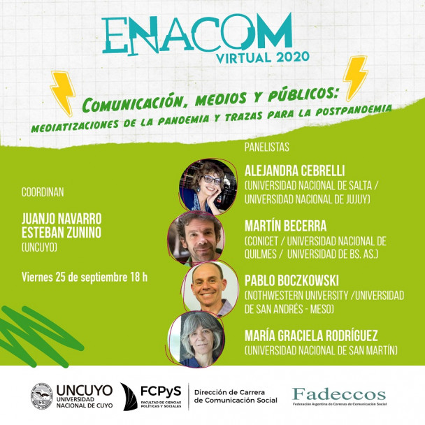 imagen Con reconocidos exponentes se viene el ENACOM 2020 en versión virtual